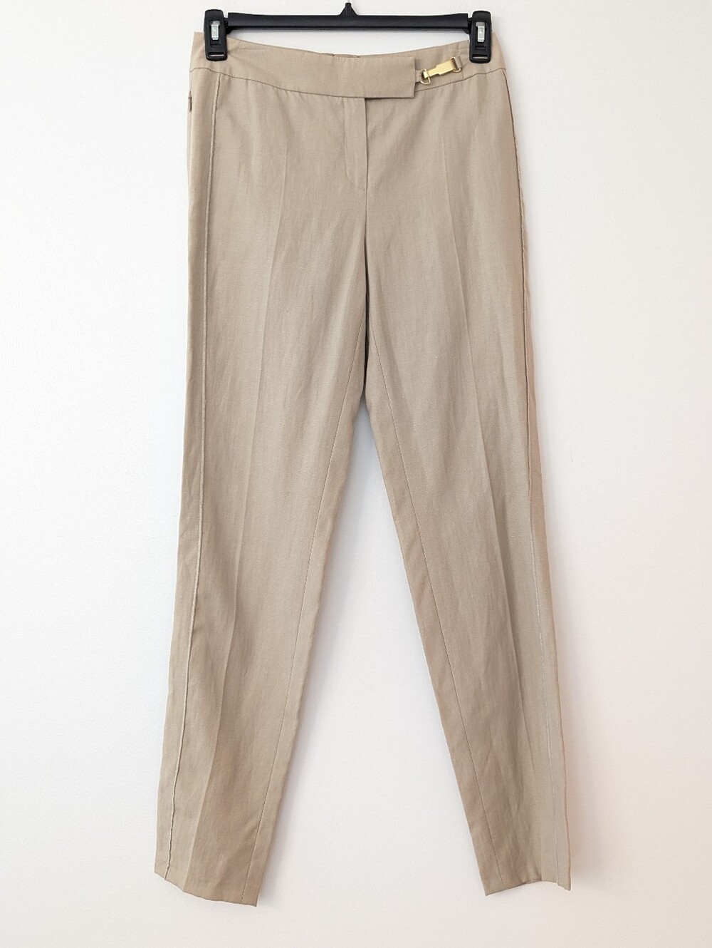 Escada Tan Wool Linen blend trouser pants size 36